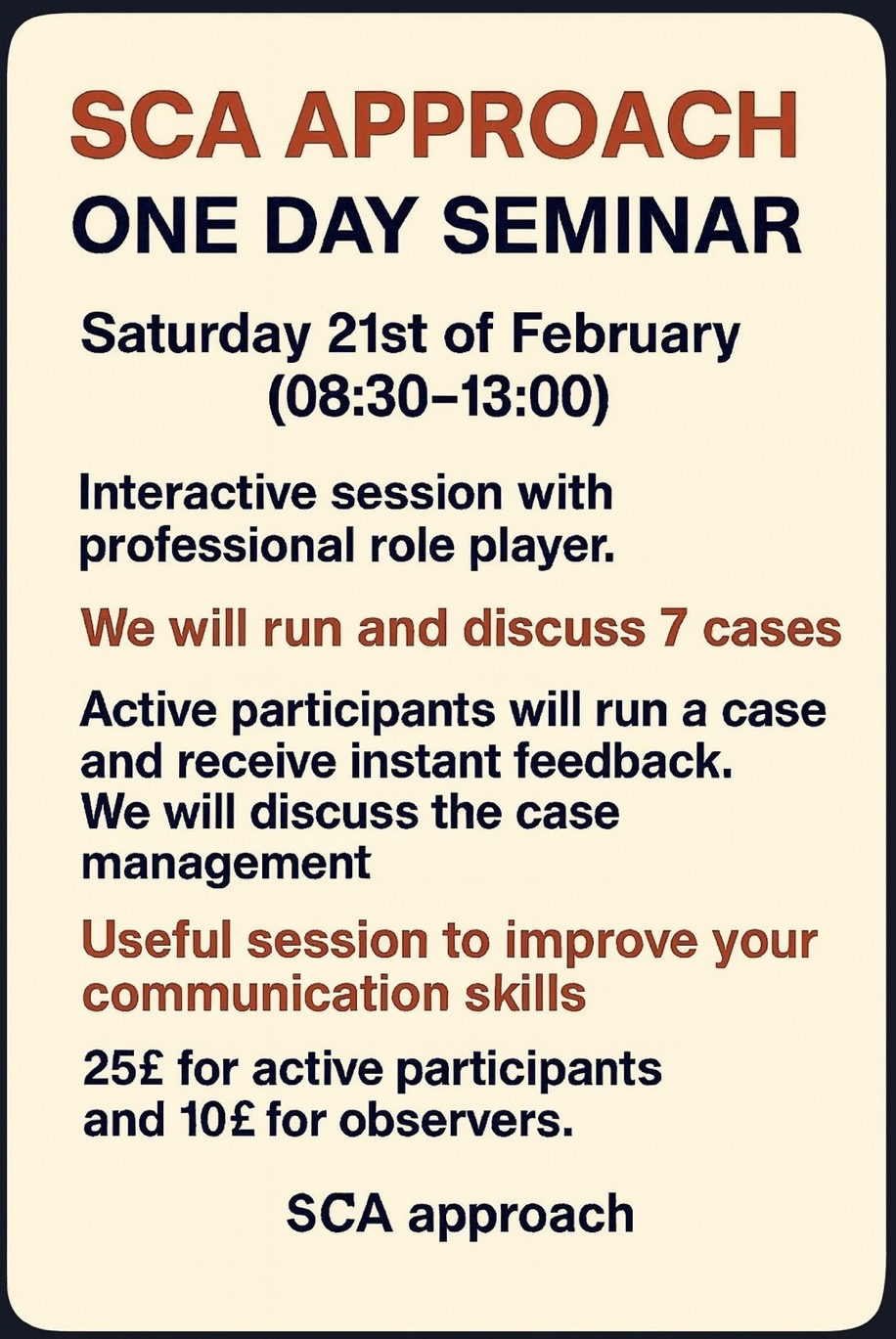 One Day Seminar